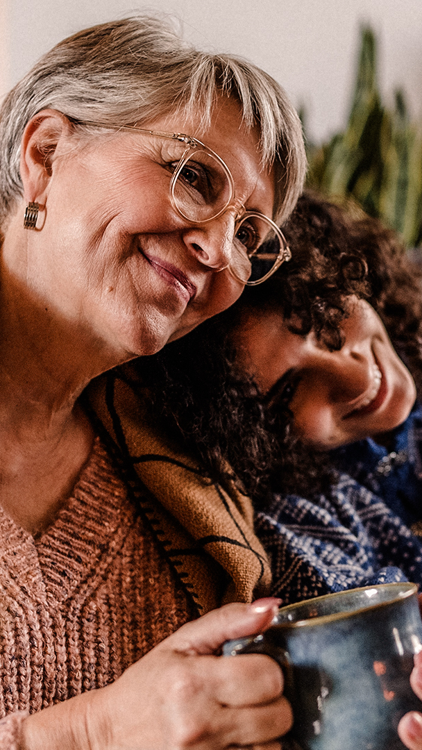 Mother & daughter embracing