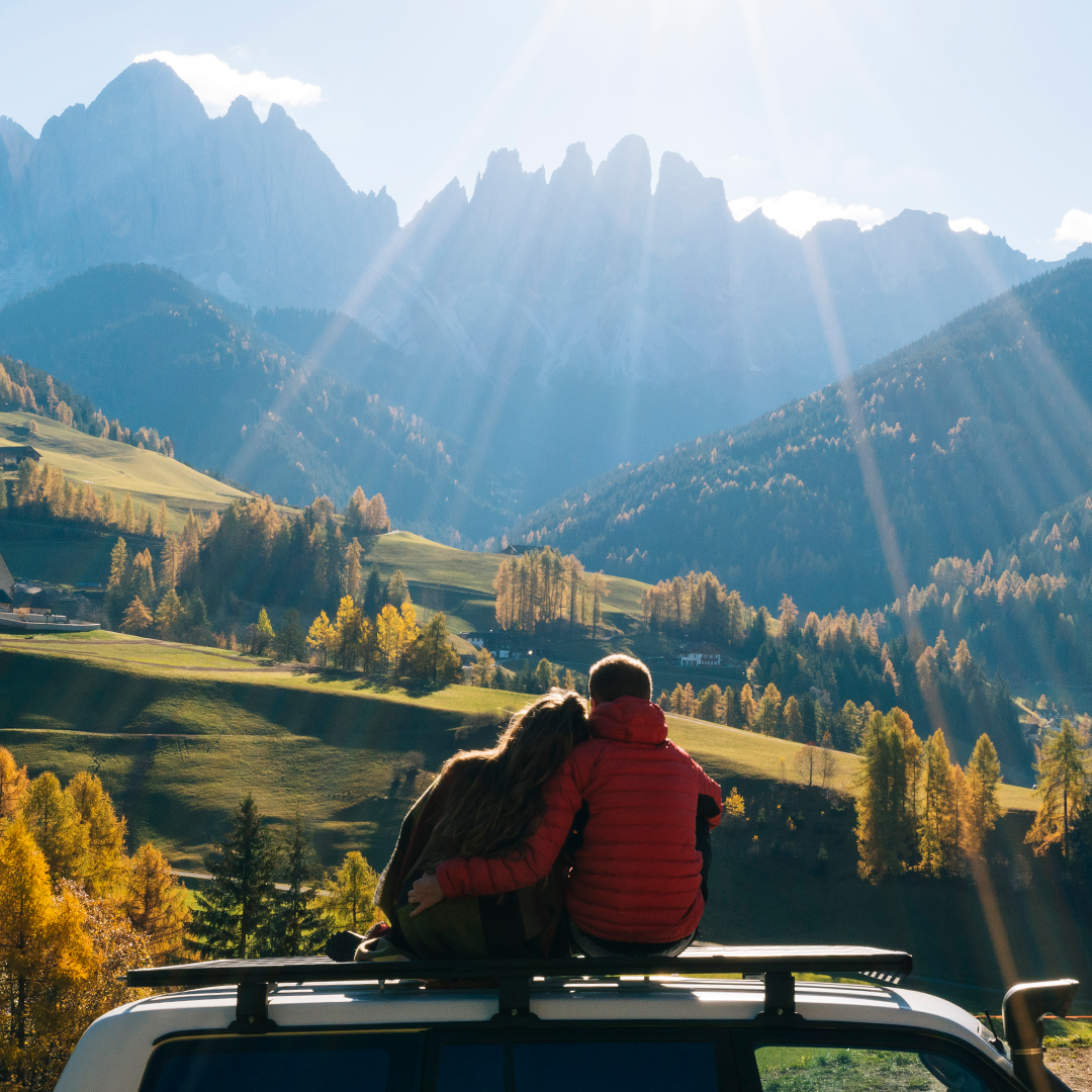 People viewing mountains