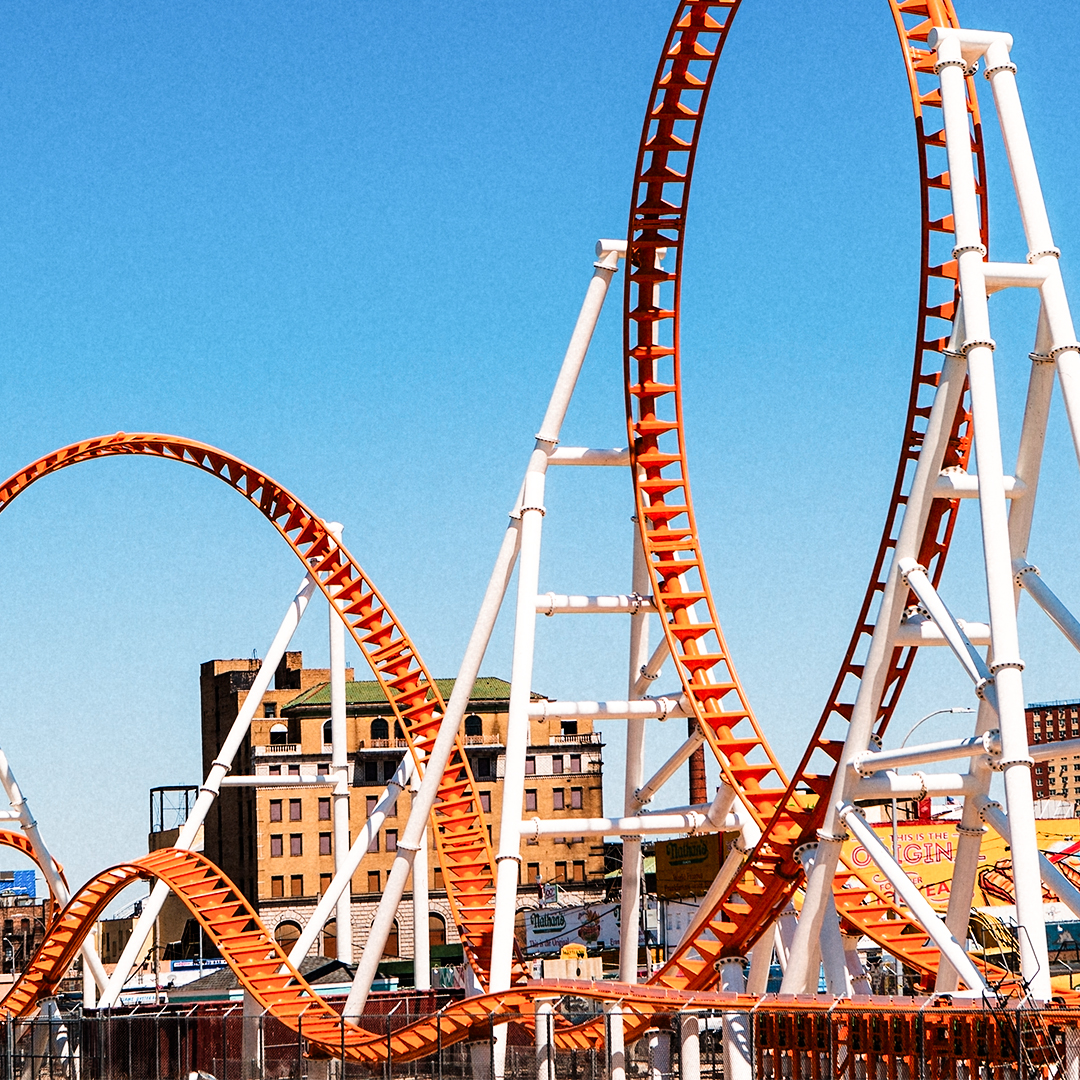 A red rollercoaster