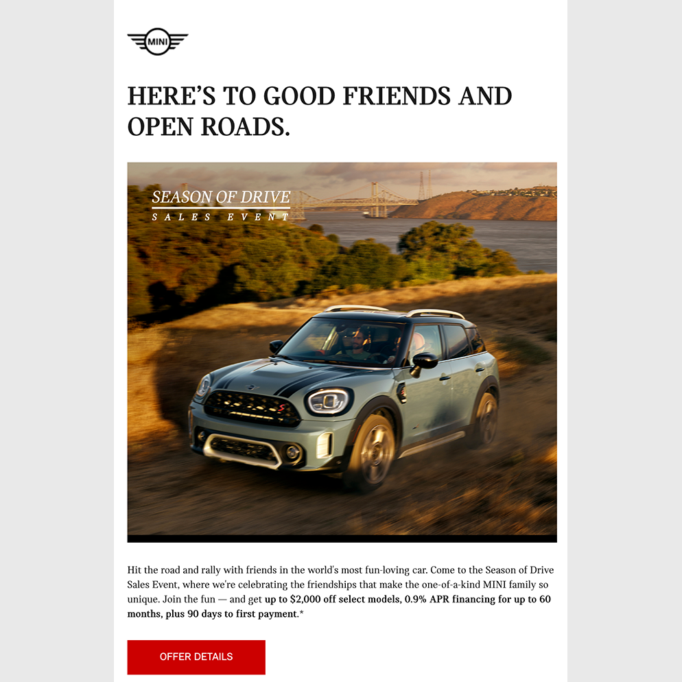 Car promotional ad