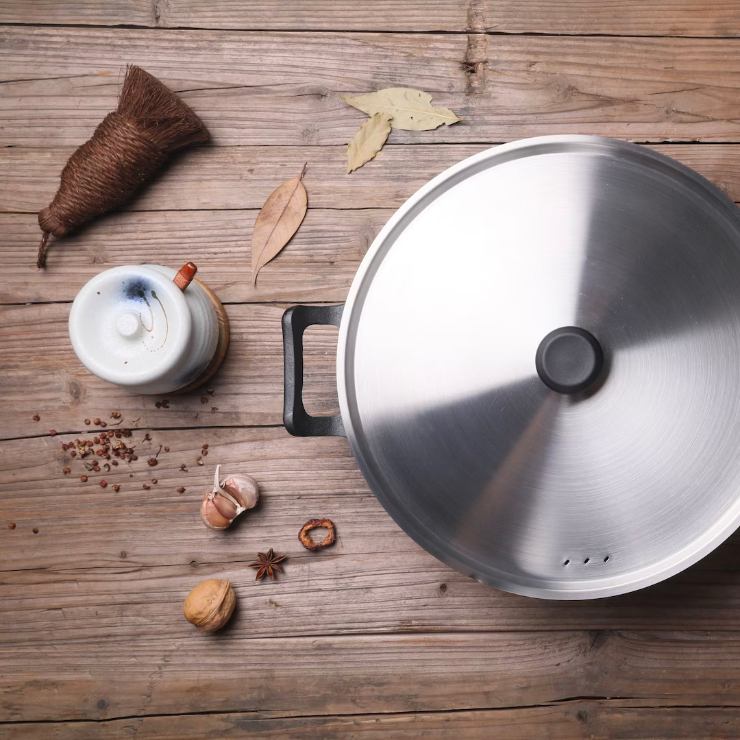 Pot with herbs and spices