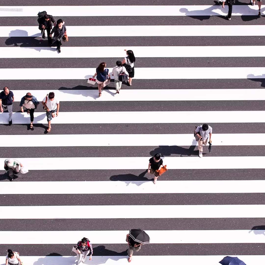 People crossing street