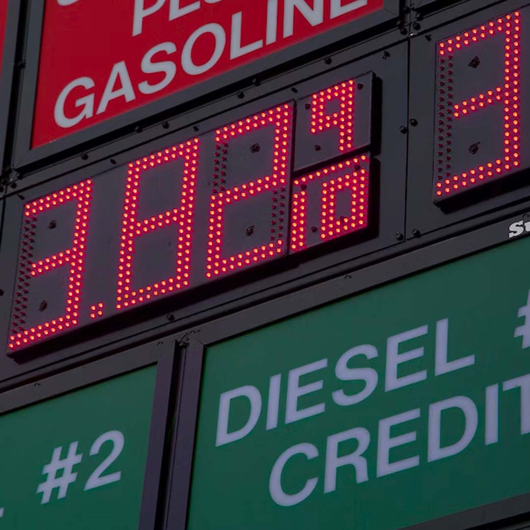 Sign for gas prices