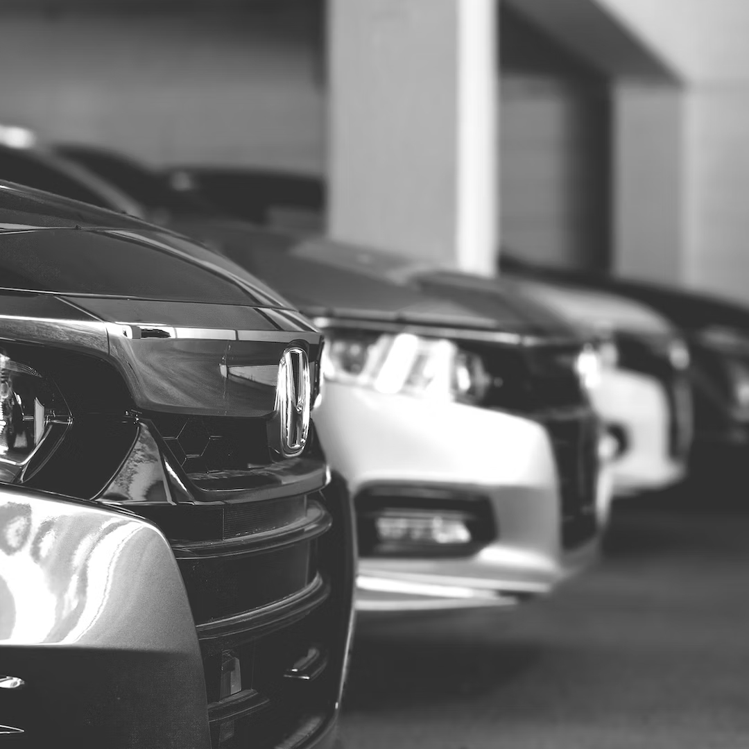 Cars in a row