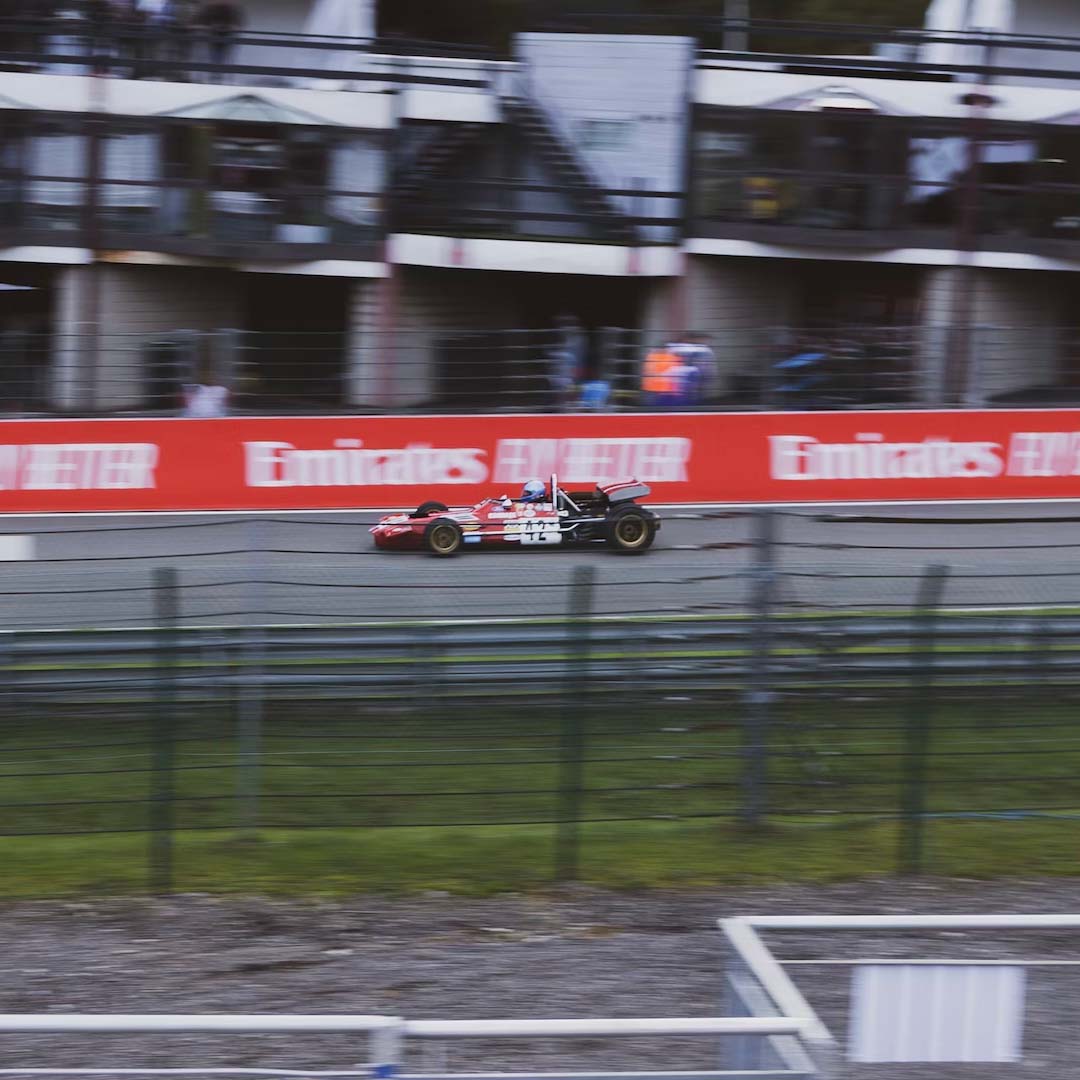 Formula 1 race car on track