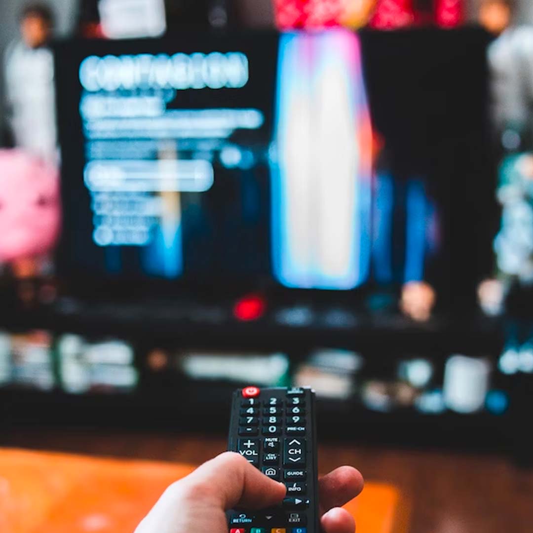 Remote control in hand