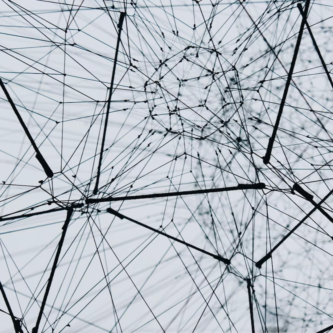 Web-like sculpture