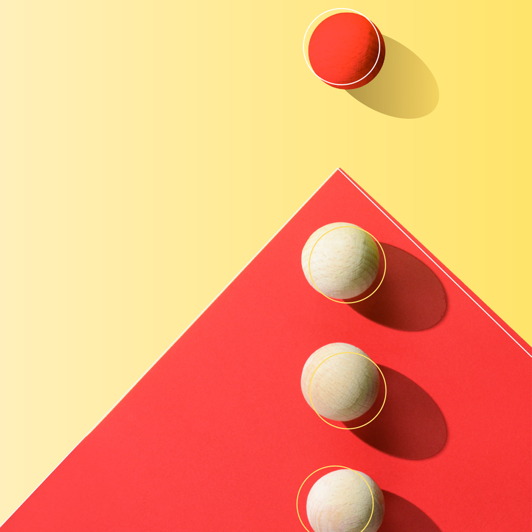Red triangle on yellow