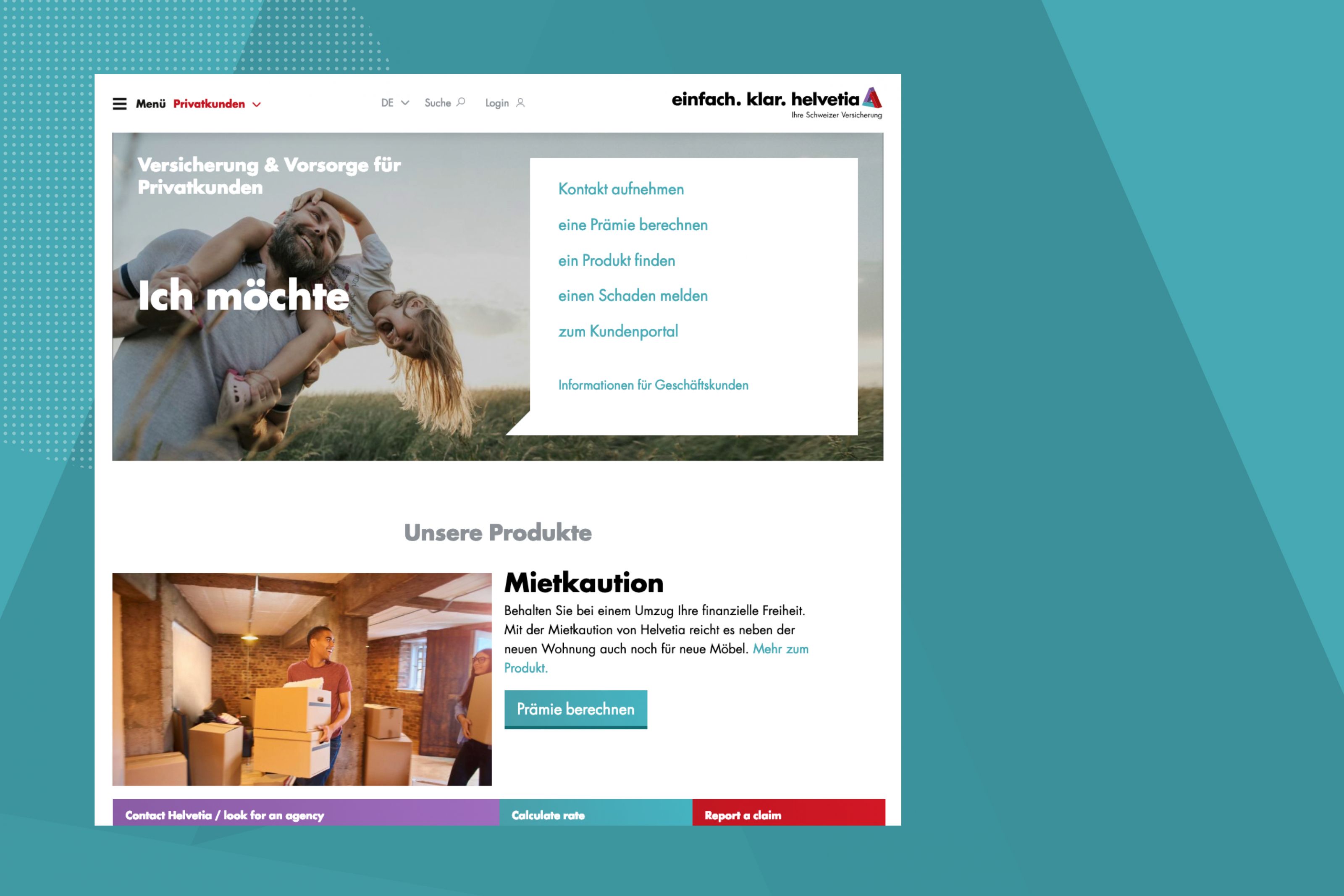 Helvetia Website Einblicke in die neue Website