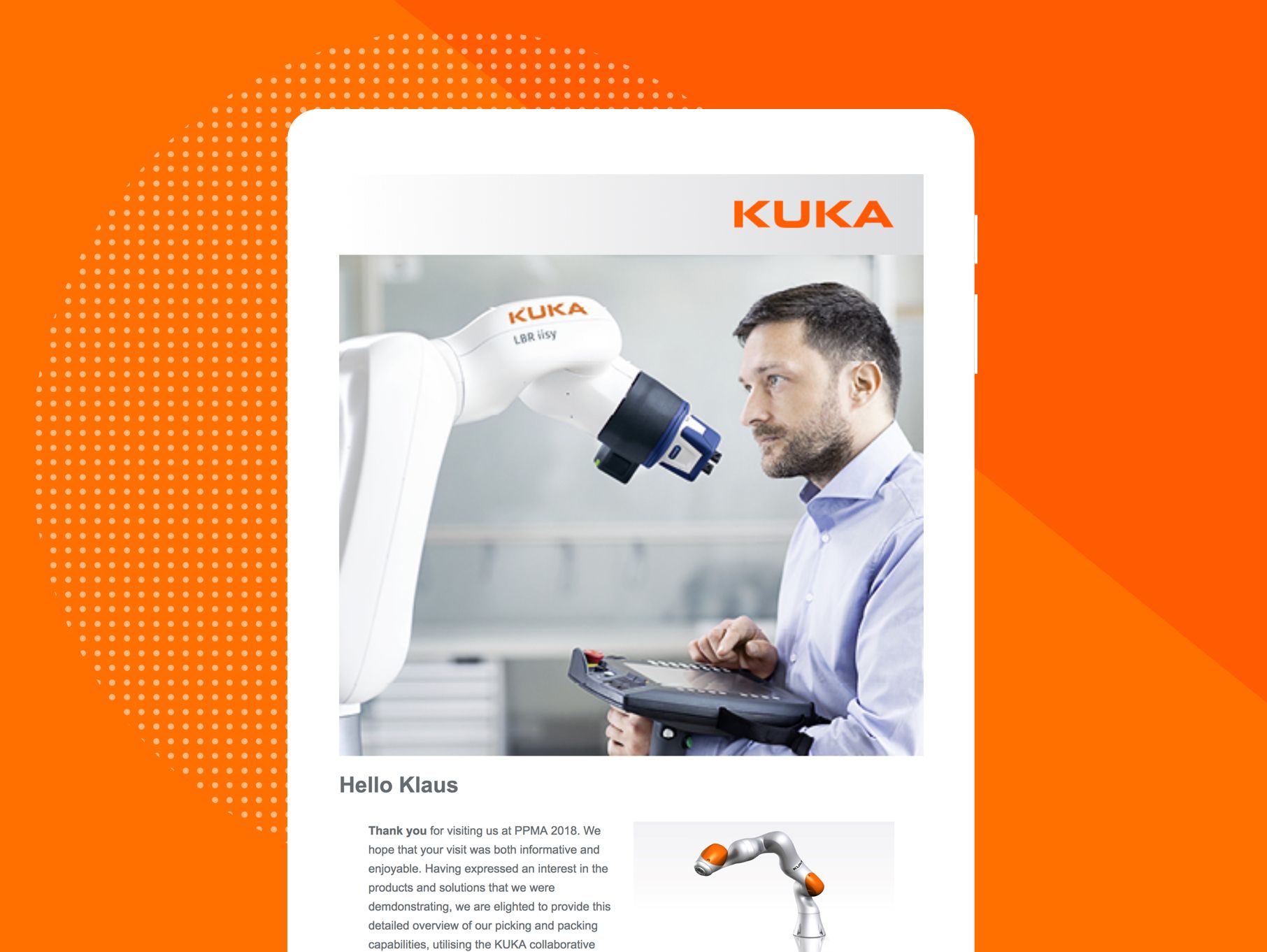 Kuka Website-Ausschnitt