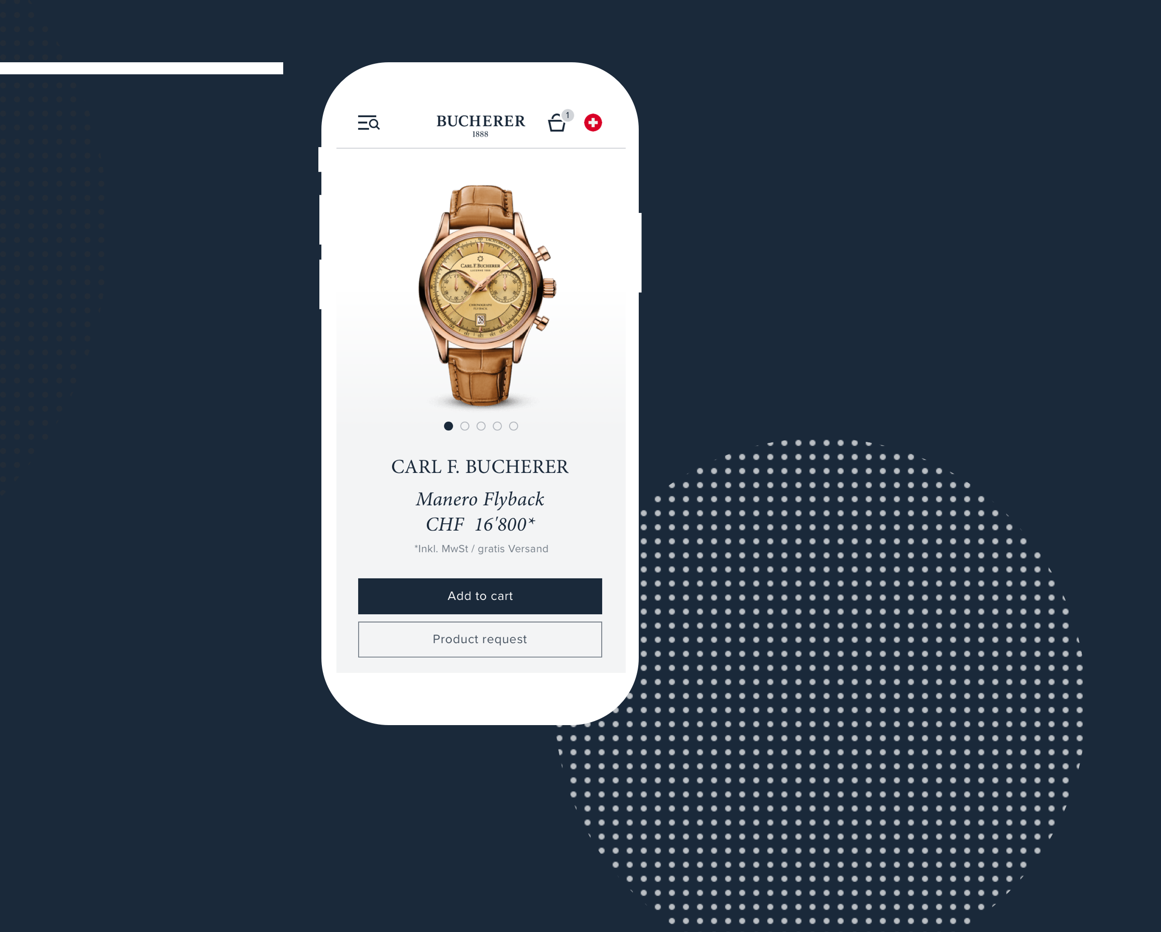 Mobile Ansicht im exklusiven Online Shop von Bucherer