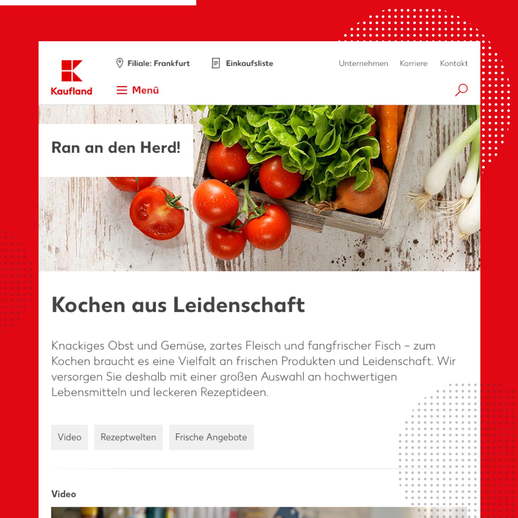 Kaufland - Ansicht Website 