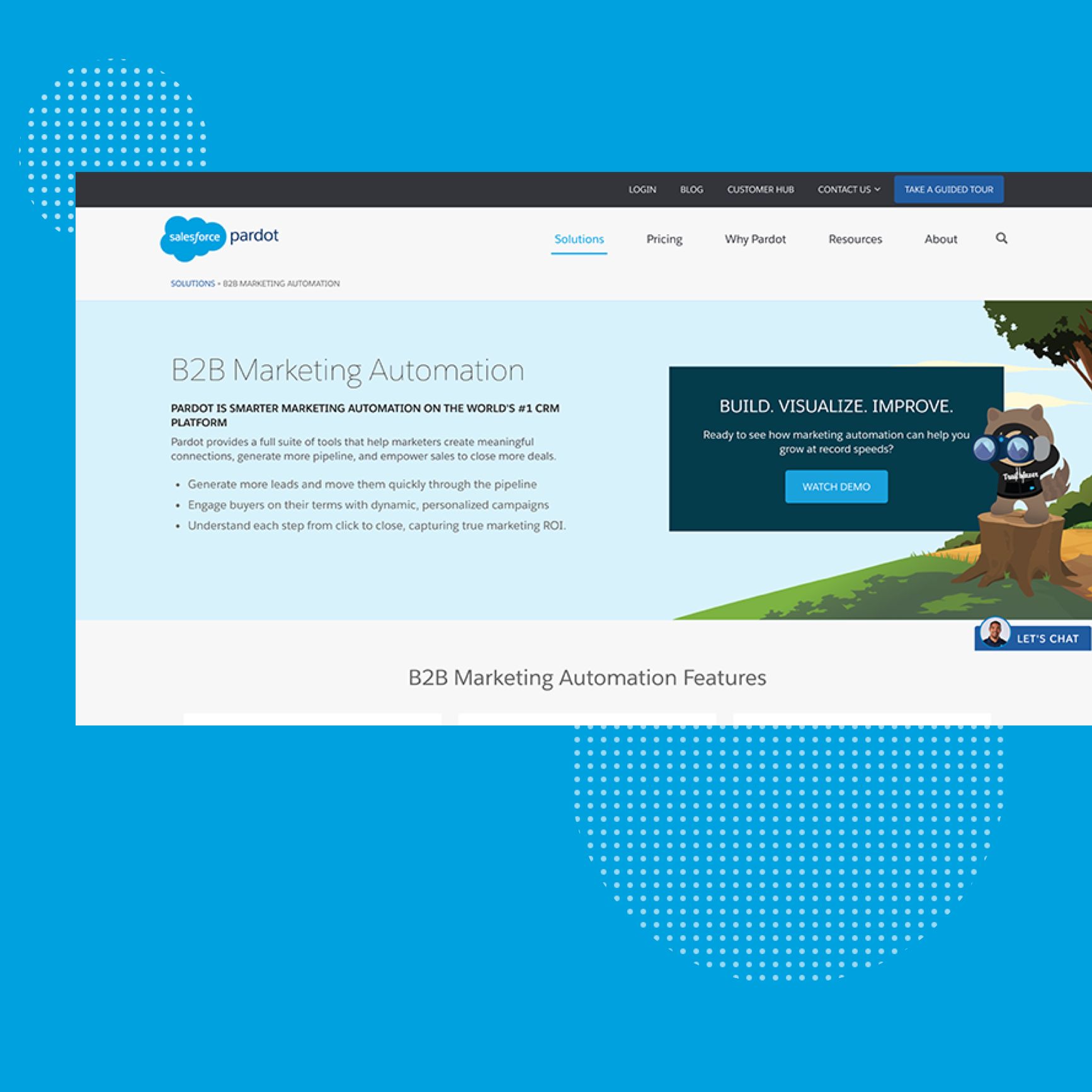 audimex - Ansicht der Website B2B Marketing Automation