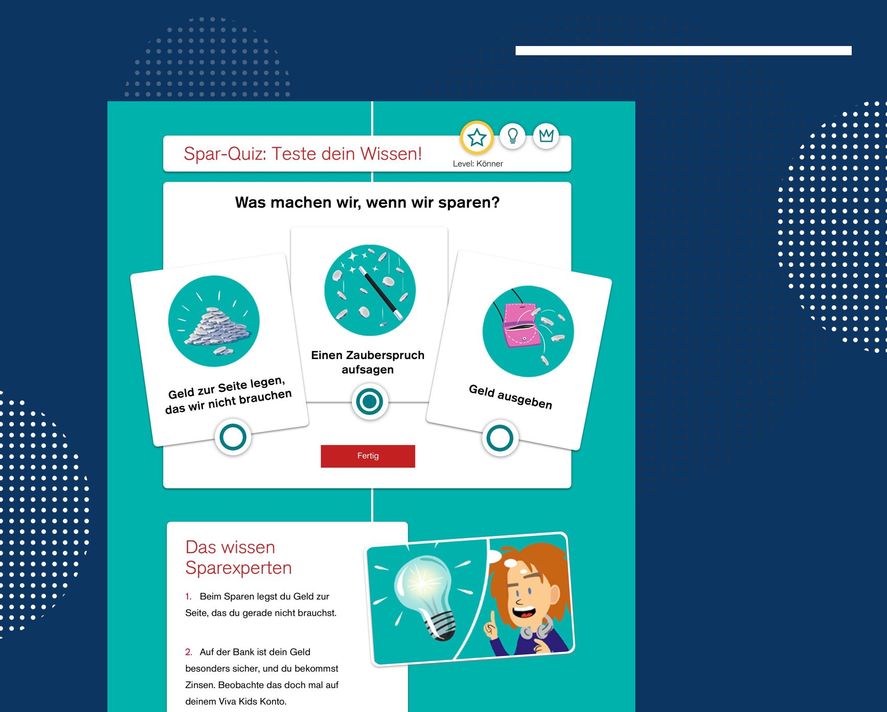 Credit Suisse - Viva Kids: Spar Quiz: Teste dein Wissen!