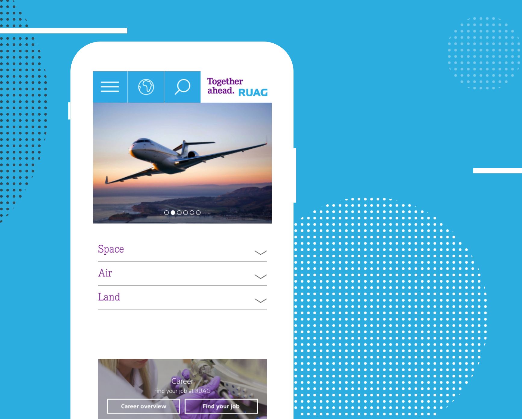 RUAG: Einblicke in die neue mobile Website