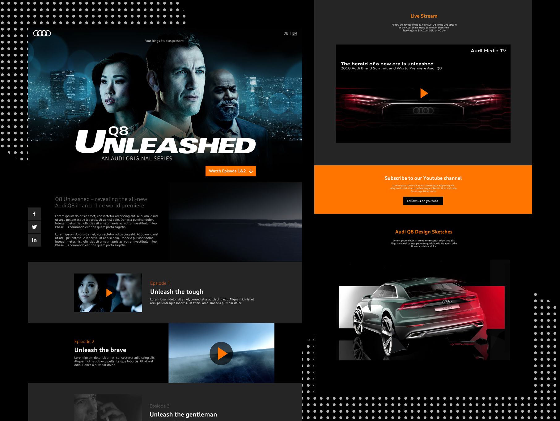 Audi Unleashed: Microsite zur Kampagne