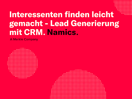 Namics CRM Webinar