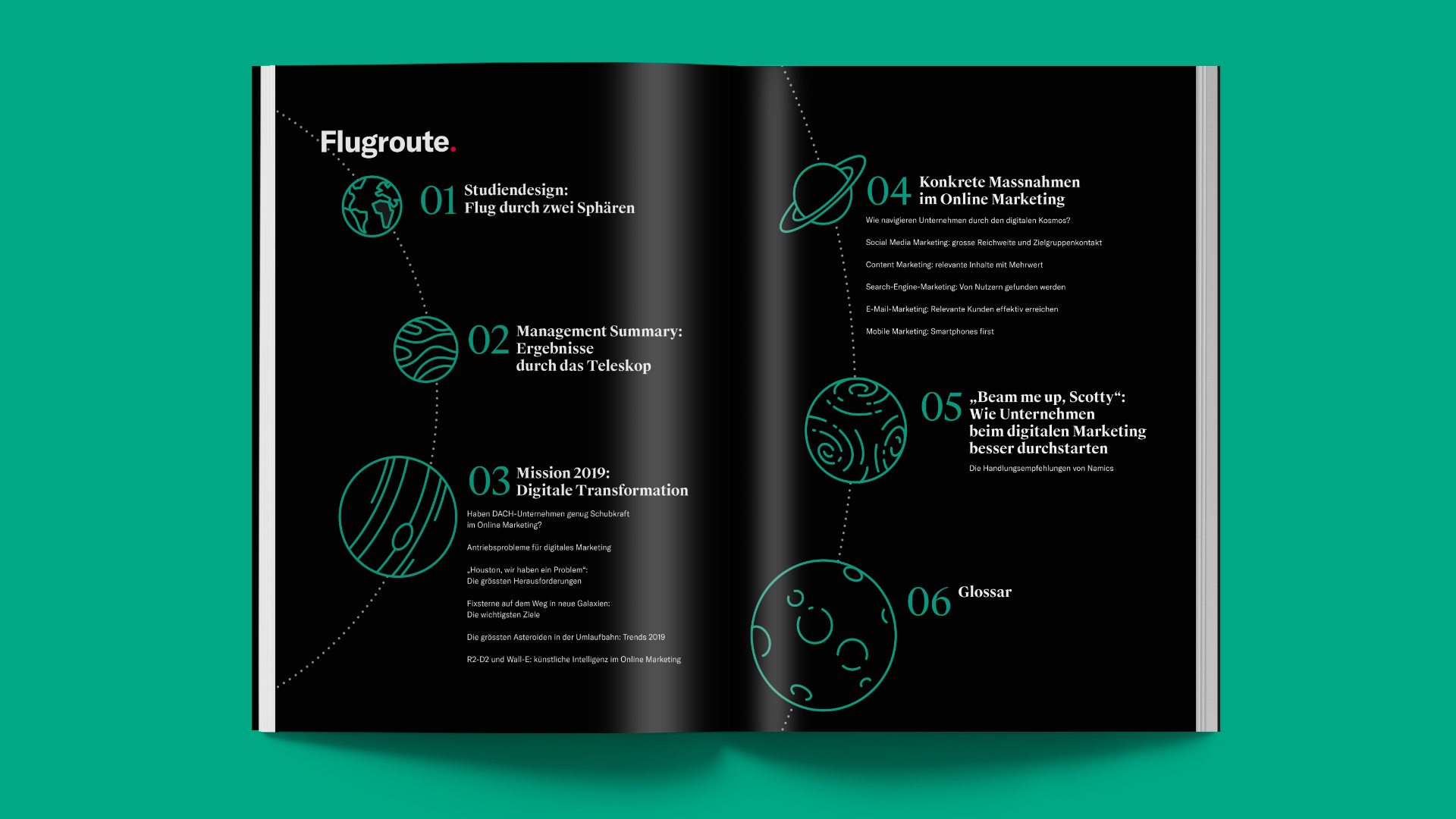 Inhaltsverzeichnis des Digital-Marketing-Monitor 2020