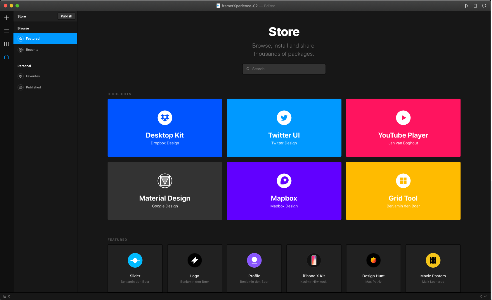 Framer -Store