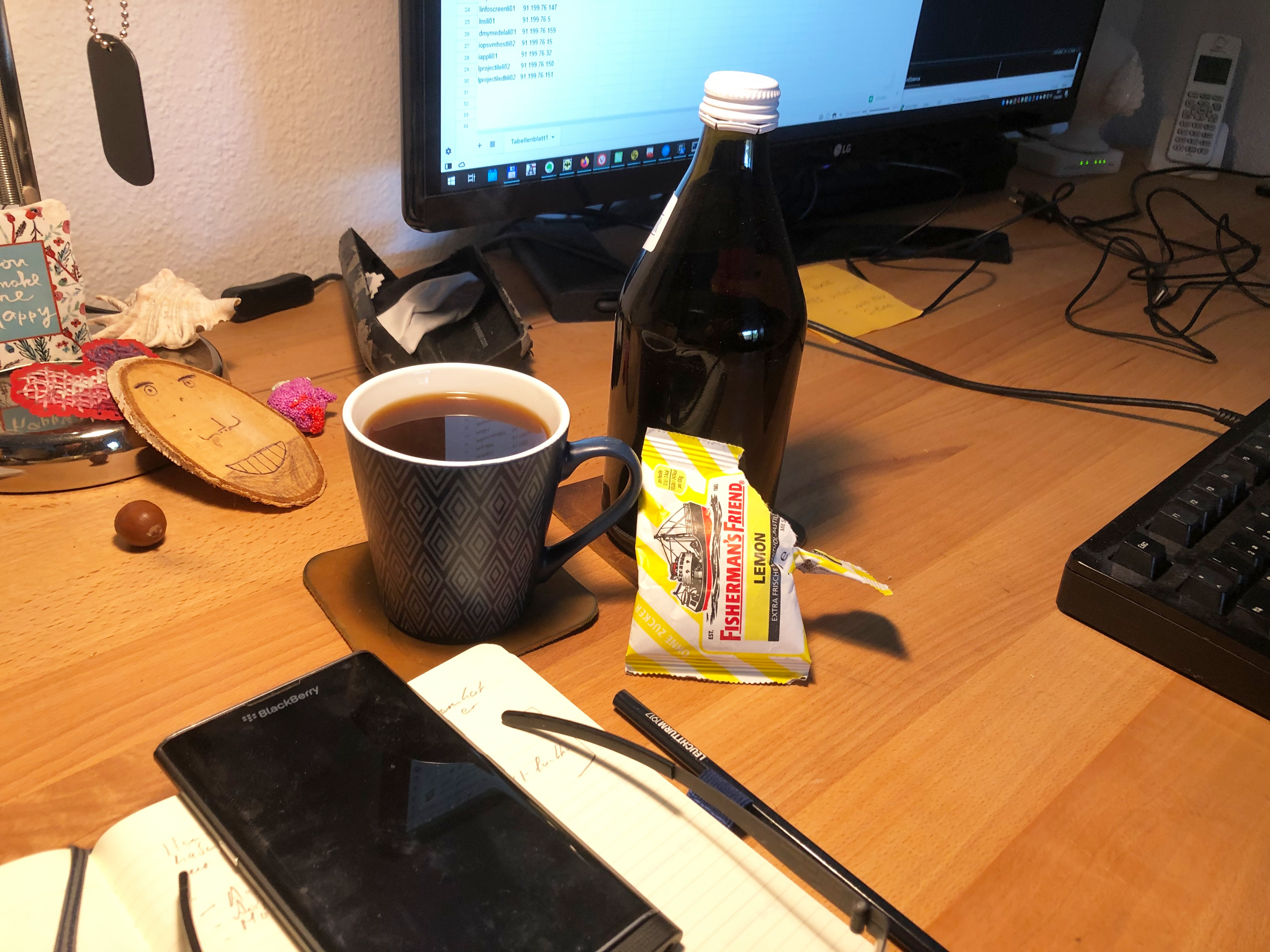Kaffe, Cola und Lutschpastillen