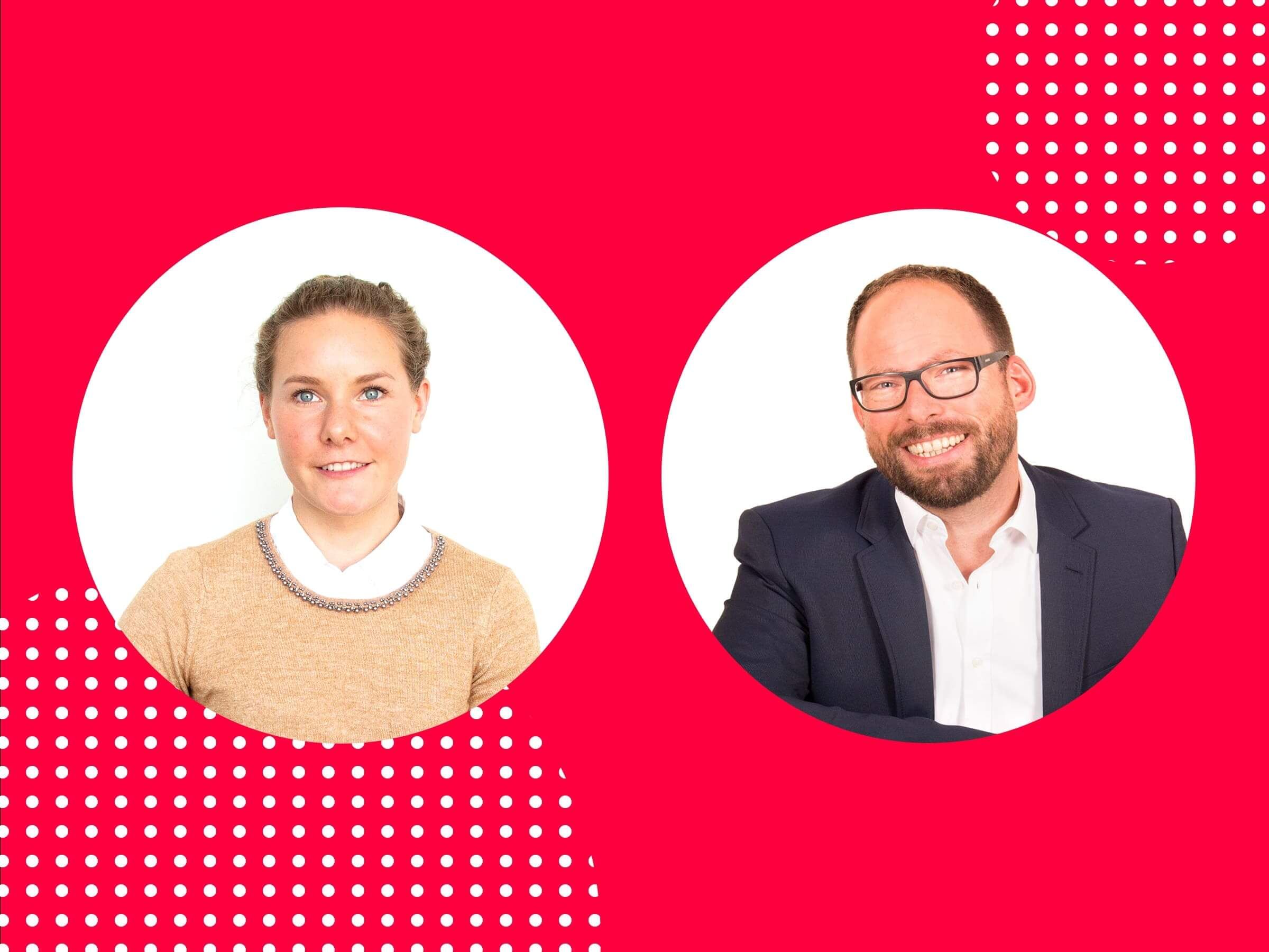 Die Referenten unseres Webinars: Dana Birkholz und Janko Zehe von Namics