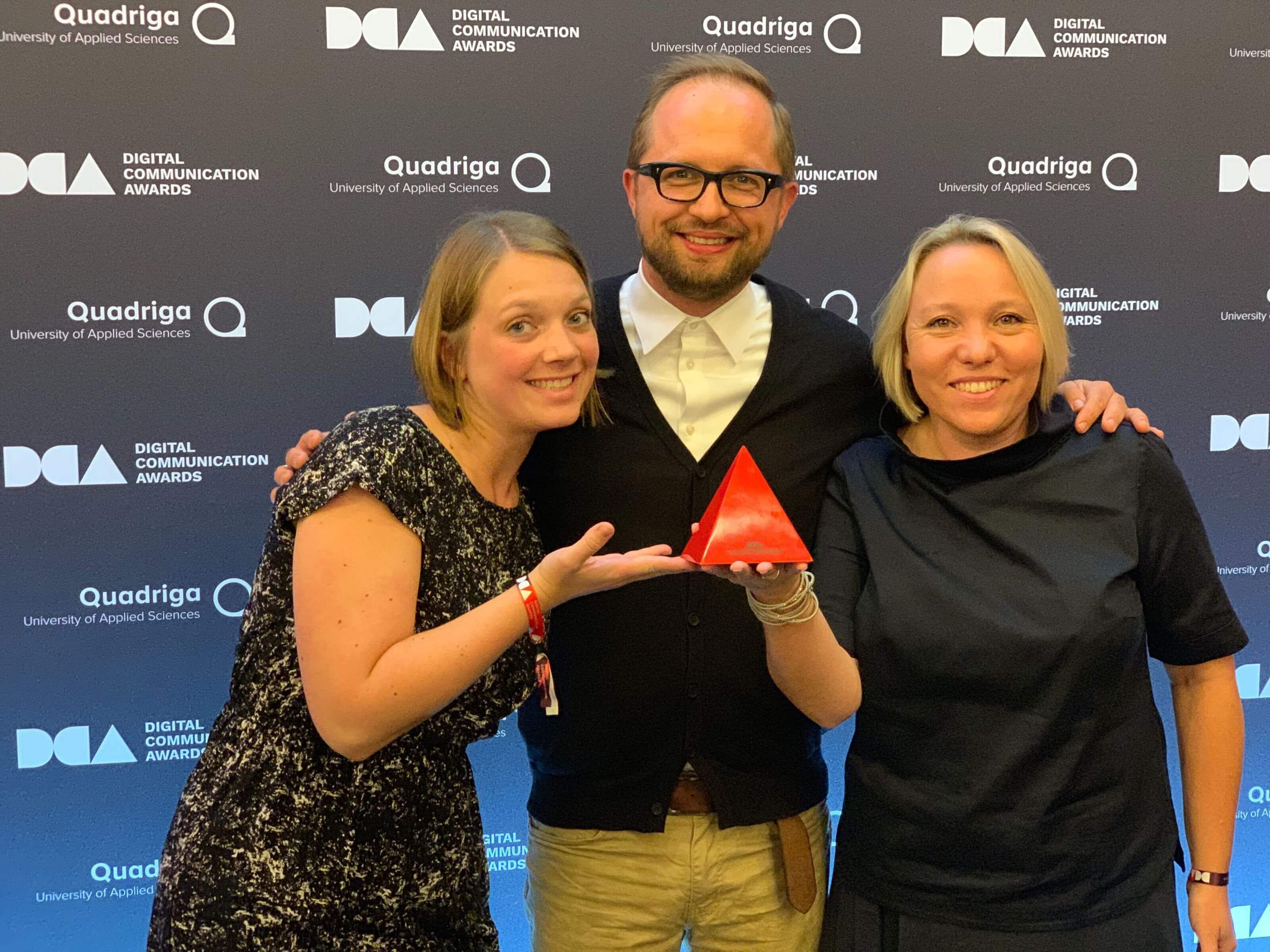 Three Merkle winners of the Digital Communication Awards 2019 with Siemens