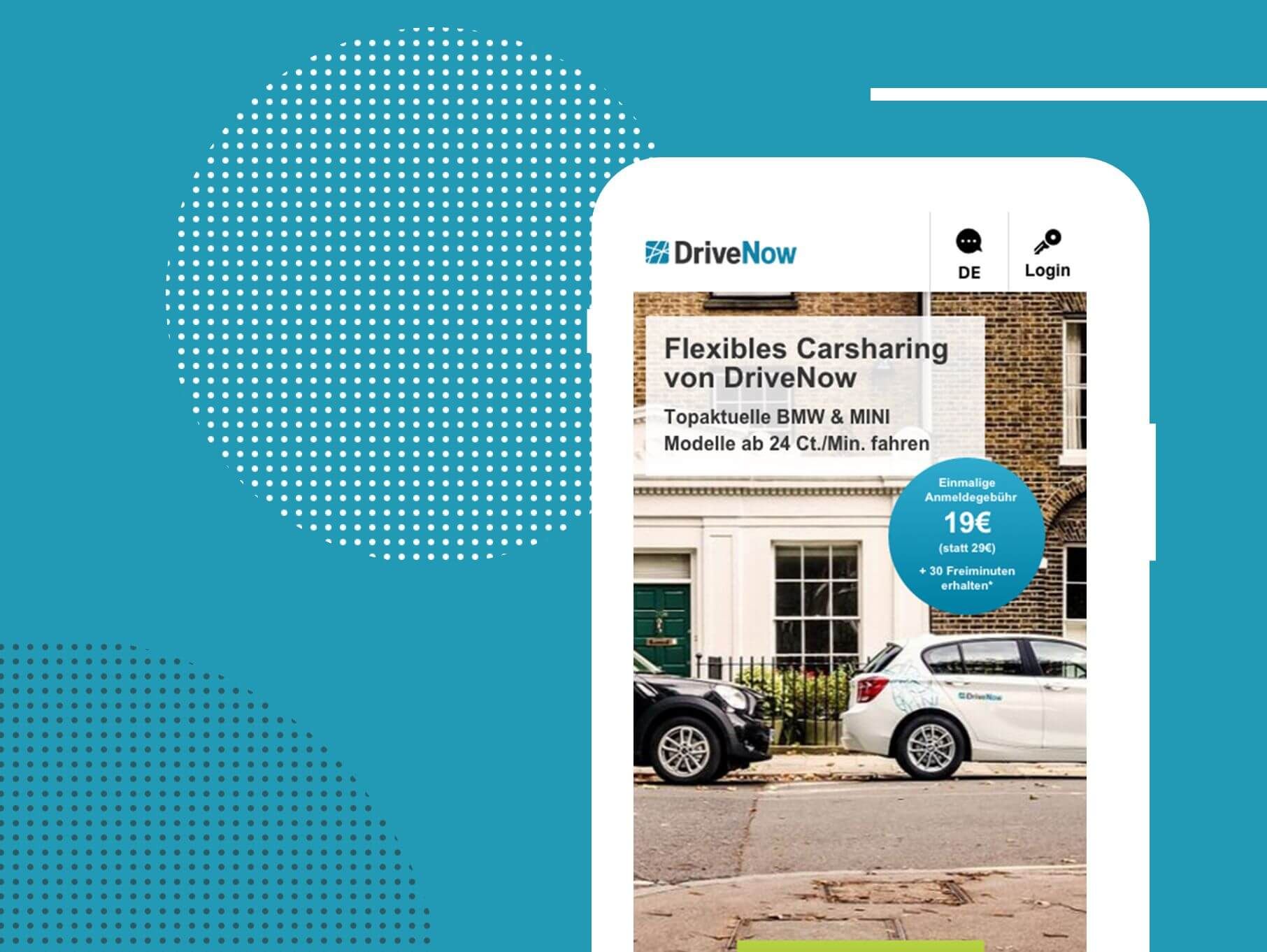 DriveNow: Mobile Anischt: Flexibles Carsharing von DriveNow