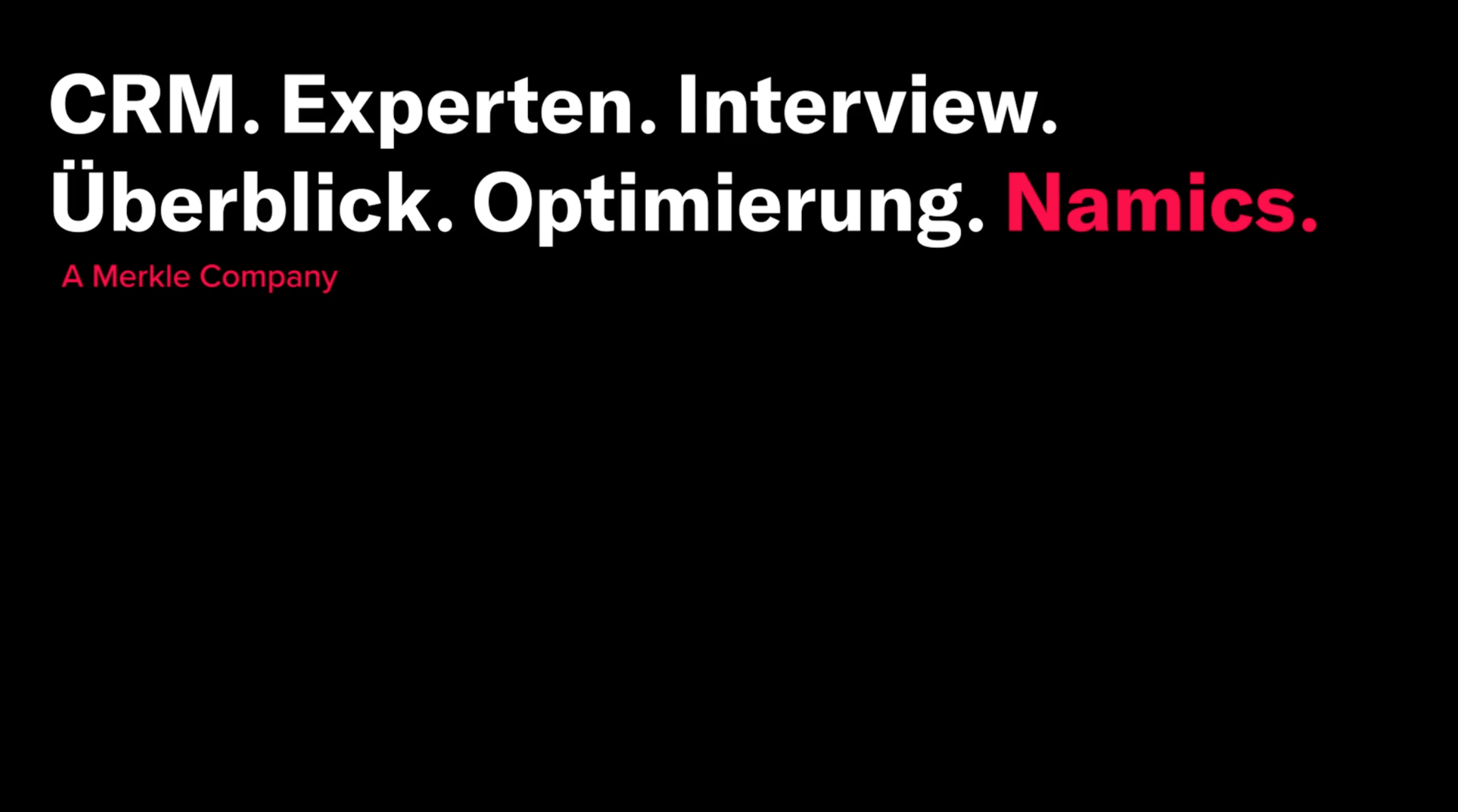 Namics CRM Experten interview