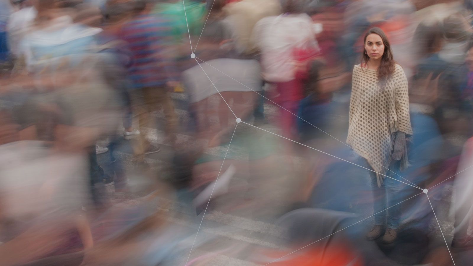 Women in a crowd